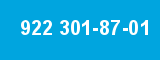922 301-87-01 922 301-87-01